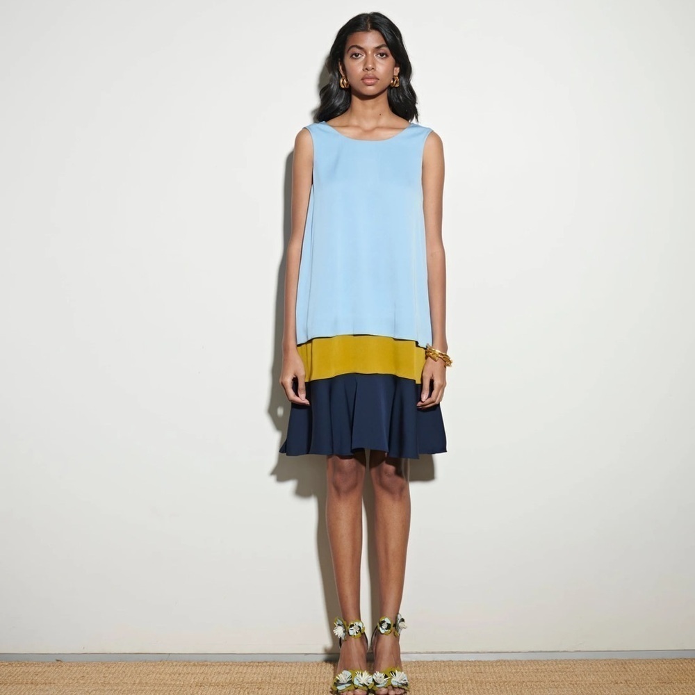 Diane Von Furstenberg Liza 3 colour layered dress, Small